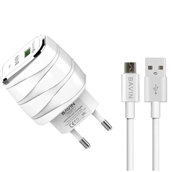 شارژر دیواری باوین مدل PC527Y به همراه کابل تبدیل Micro USB